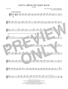 Santa, Bring My Baby Back von Elvis Presley (Download) 