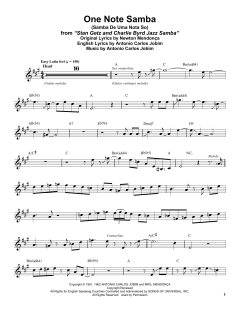 One Note Samba von Stan Getz (Download) 