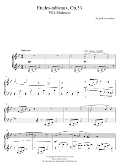 Etudes-tableaux Op.33, No.8 Moderato (Download) 