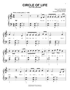 Circle Of Life von Elton John (Download) 