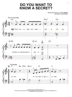 Do You Want To Know A Secret? von The Beatles (Download) 