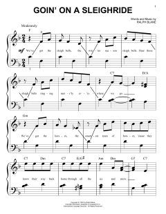 Goin' On A Sleighride von Ralph Blane (Download) 