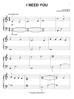 I Need You von Alexandre Desplat (Download) 