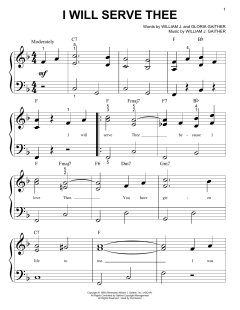 I Will Serve Thee von William J. Gaither (Download) 