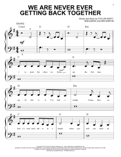We Are Never Ever Getting Back Together von Taylor Swift (Download) 