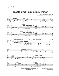 Toccata and Fugue in D Minor - Bb Trumpet 4 von Canadian Brass Quintet (Download) 