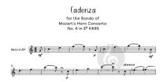 Mozart Horn Concerto Cadenzas von Wolfgang Amadeus Mozart 