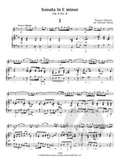 Trattenimenti armonici per camera - 12 Sonatas, op. 6 No. 5-8, Vol. 2 von Tomaso Giovanni Albinoni 