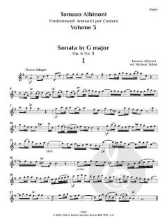 Trattenimenti armonici per camera - 12 Sonatas, op. 6 No. 9-12, Vol. 3 von Tomaso Giovanni Albinoni 