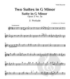 Suites in G minor, op. 2 No. 3a & 3b von Jacques-Martin Hotteterre 