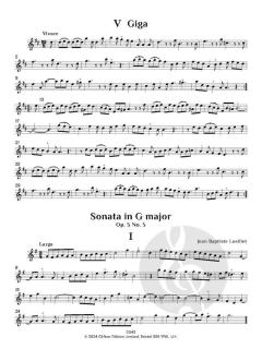 6 Sonatas op. 5 Nos. 4-6, Vol. 2 von Jean Baptiste Loeillet de Gant (Download) 
