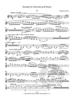 Sonata for Clarinet and Piano von Graham Lyons 