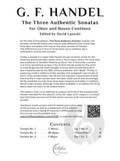 The 3 Authentic Sonatas von Georg Friedrich Händel (Download) 