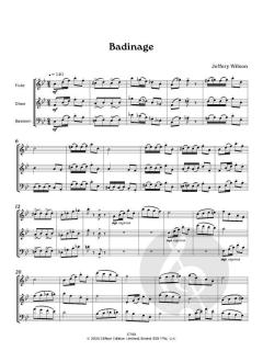 Badinage for Flute, Oboe and Bassoon von Jeffery Wilson 