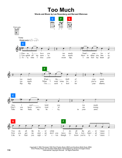 Too Much von Elvis Presley (Download) 