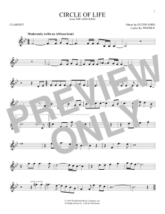 Circle Of Life von Elton John (Download) 