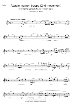 Clarinet Concerto No.1 In F Minor, Op.73, 2nd Movement: Adagio Ma Non Troppo (Download) 