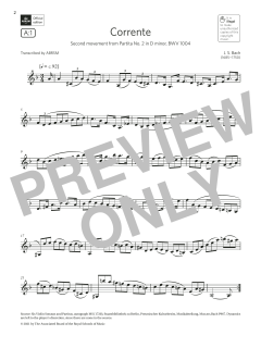 Corrente von Johann Sebastian Bach (Download) 