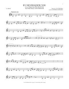 If I Never Knew You von Alan Menken (Download) 