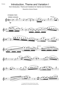 Introduction, Theme And Variations For Clarinet and Orchestra von Gioachino Rossini (Download) 
