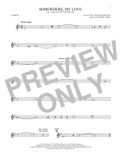 Somewhere, My Love von Paul Francis Webster (Download) 