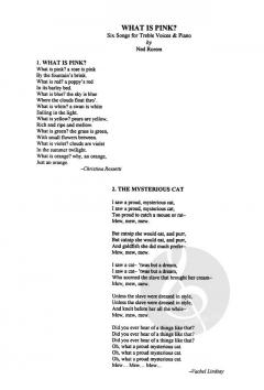 What Is Pink? (Ned Rorem) 