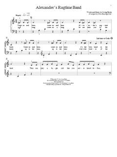 Alexander's Ragtime Band von Irving Berlin (Download) 