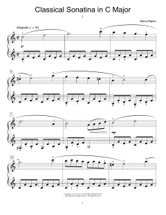 Classical Sonatina In C Major von Mona Rejino (Download) 
