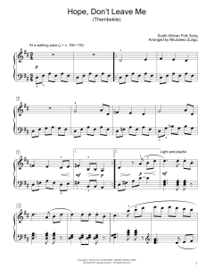 Hope, Don't Leave Me von South African folk song (Download) 