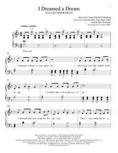 I Dreamed A Dream von Claude-Michel Schönberg (Download) 
