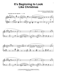 It's Beginning To Look Like Christmas von Meredith Willson (Download) 