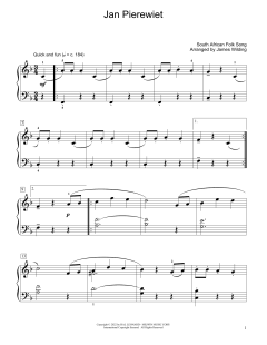Jan Pierewiet von South African folk song (Download) 