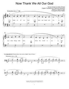 Now Thank We All Our God von Catherine Winkworth (Download) 