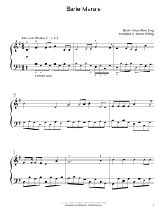 Sarie Marais von South African folk song (Download) 