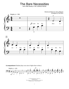 The Bare Necessities von Terry Gilkyson (Download) 