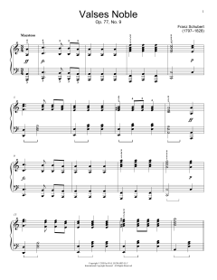 Valses Noble, Op. 77, No. 9 von Franz Schubert (Download) 