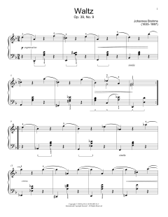 Waltz, Op. 39, No. 9 von Johannes Brahms (Download) 
