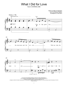 What I Did For Love von Marvin Hamlisch (Download) 