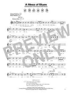 A Mess Of Blues von Elvis Presley (Download) 