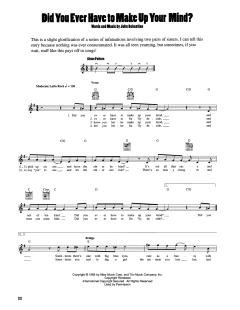 Did You Ever Have To Make Up Your Mind? von John Sebastian (Download) 