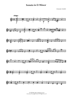 Sonata In D Minor von Domenico Scarlatti (Download) 