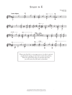 Study In E von Fernando Sor (Download) 