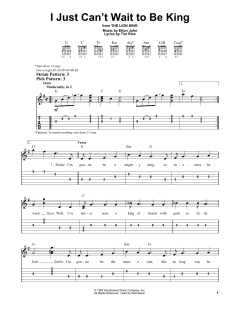 I Just Can't Wait To Be King von Elton John (Download) 