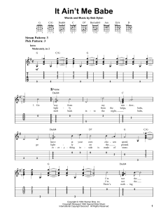 It Ain't Me Babe von Bob Dylan (Download) 