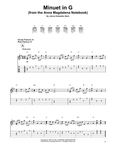 Minuet In G von Johann Sebastian Bach (Download) 
