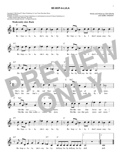 Be-Bop-A-Lula von Gene Vincent (Download) 