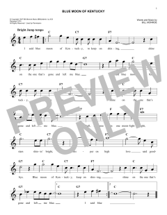 Blue Moon Of Kentucky von Bill Monroe (Download) 