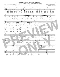 Can You Feel The Love Tonight von Elton John (Download) 