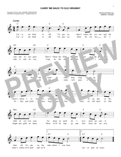 Carry Me Back To Old Virginny (Download) 
