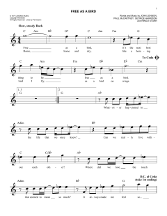 Free As A Bird von The Beatles (Download) 